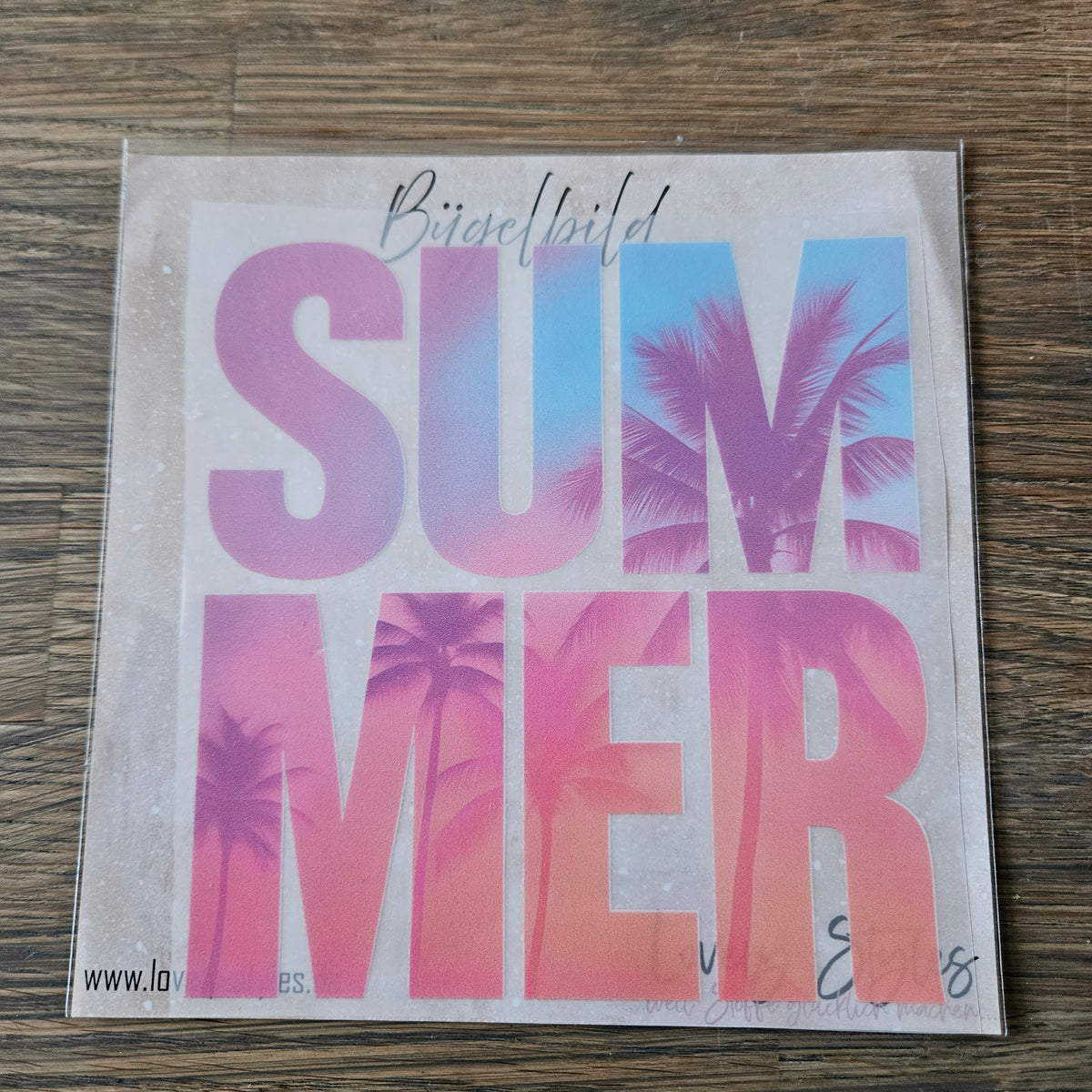 Bügelbild - Summer ca. 15cm