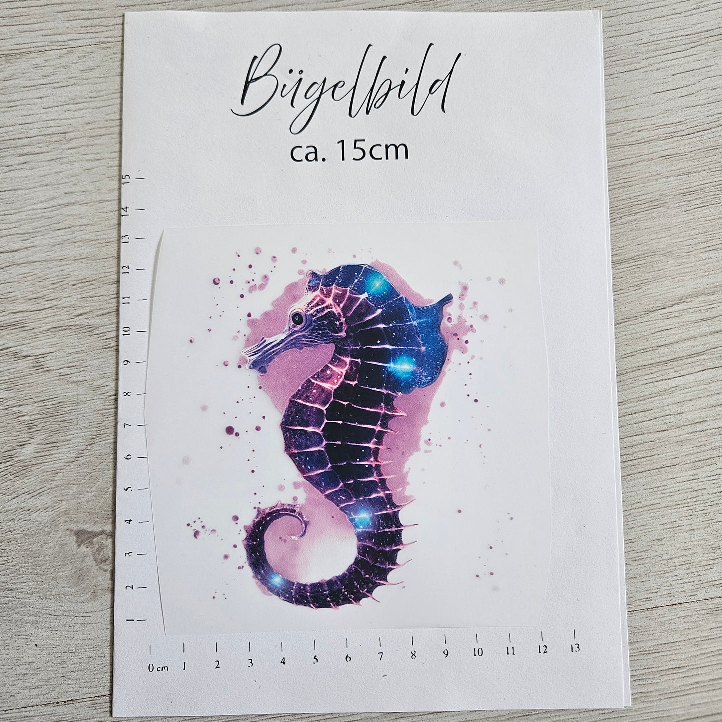 Bügelbild - Seepferd ca. 15cm