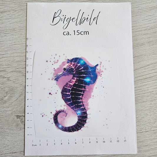 Bügelbild - Seepferd ca. 15cm