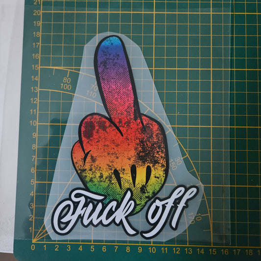 Bügelbild - Fuck off ca. 20cm