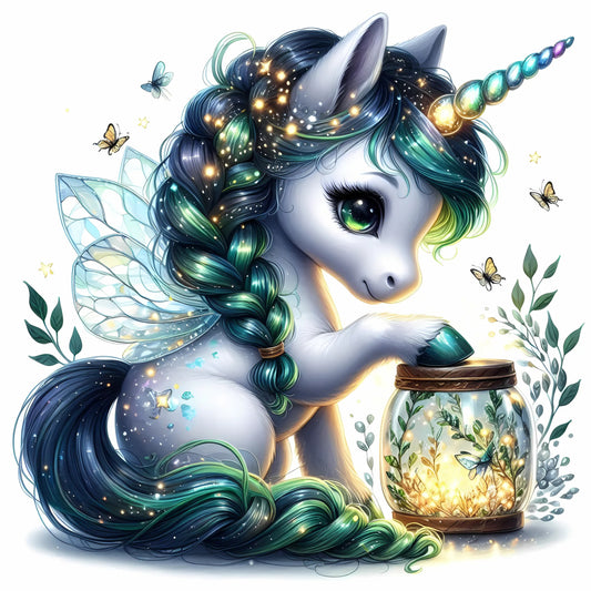 Auktion - Bügelbild - Sparkle Einhorn 11 - 15cm