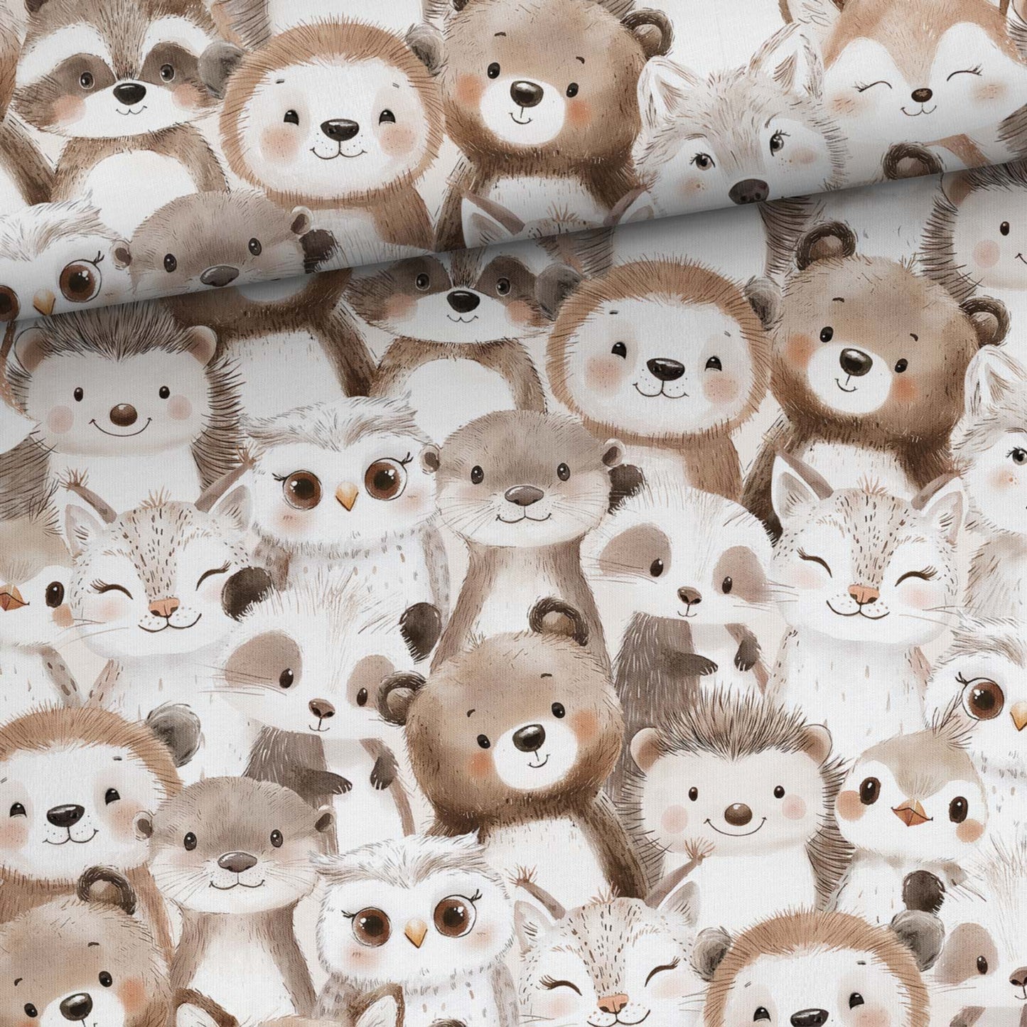 Sommersweat - Süße Waldtiere Muster