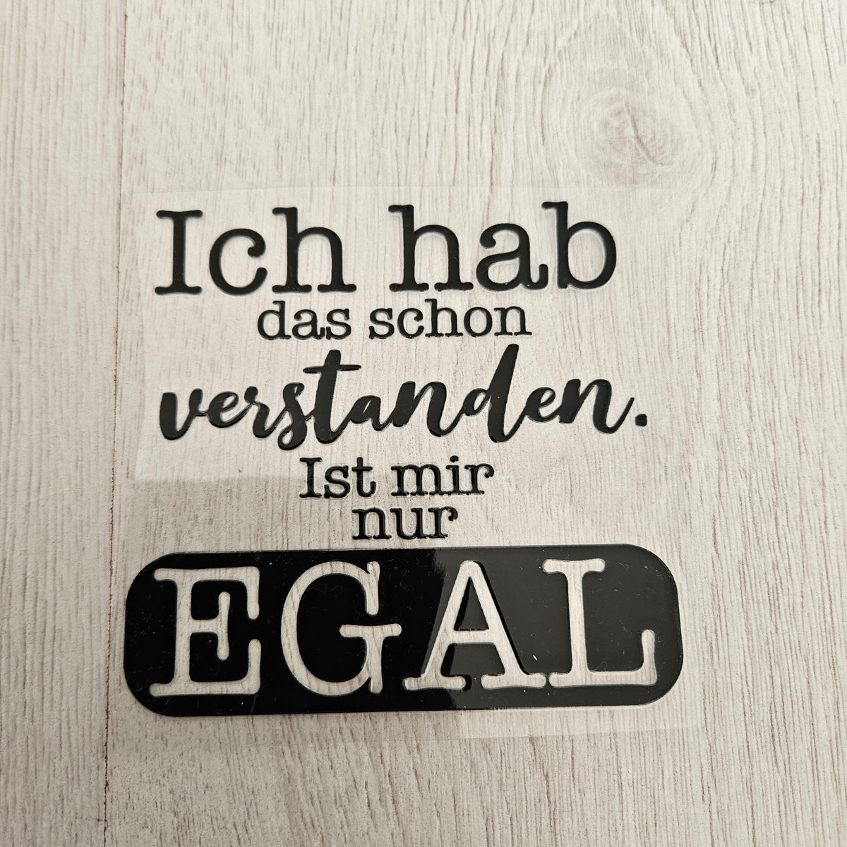 Rub On - ca. 10 cm - egal schwarz