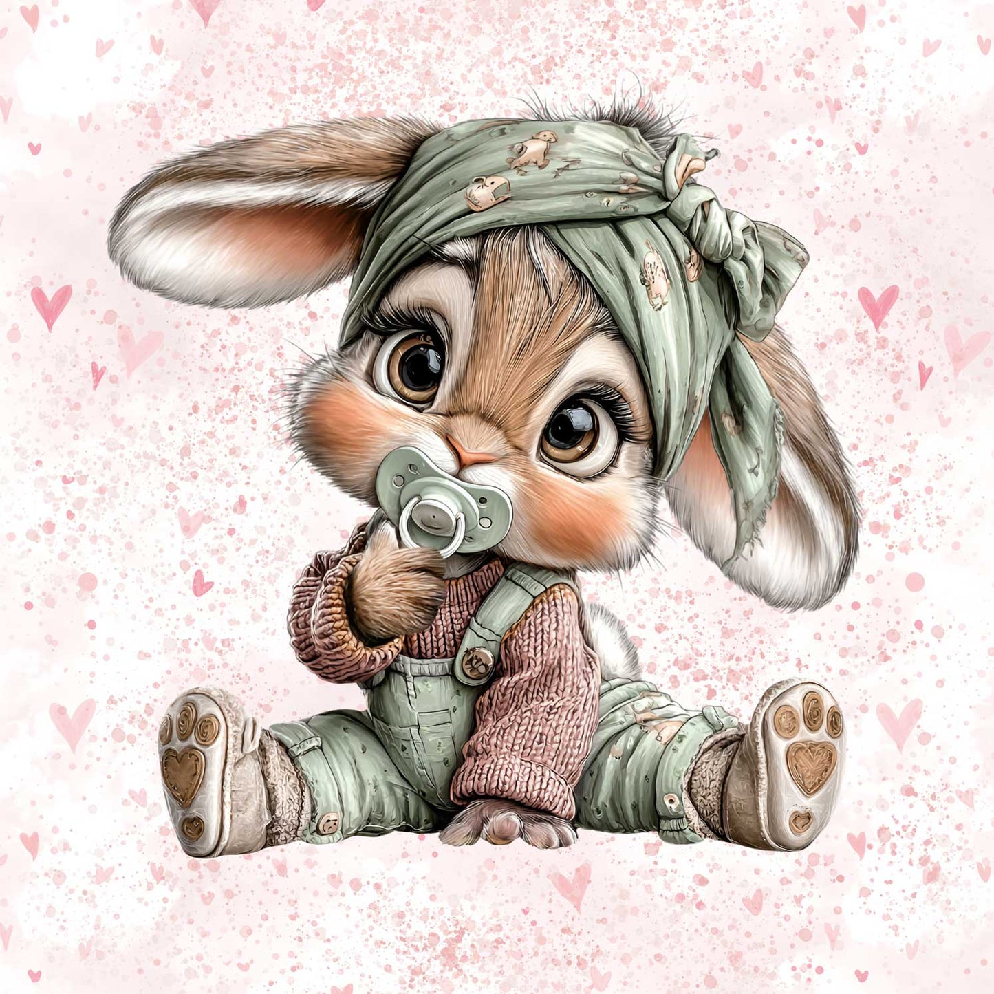 Sommersweat - Panel - Baby Hase