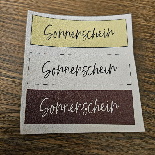 Kunstlederlabel  Set - Sonnenschein