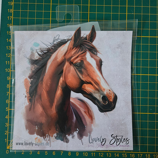 Bügelbild - Pferd braun ca. 15cm