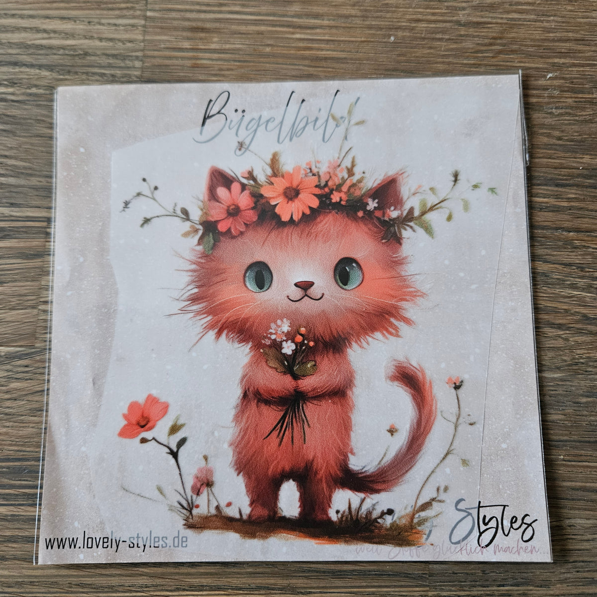 Bügelbild - Katze ca. 15cm