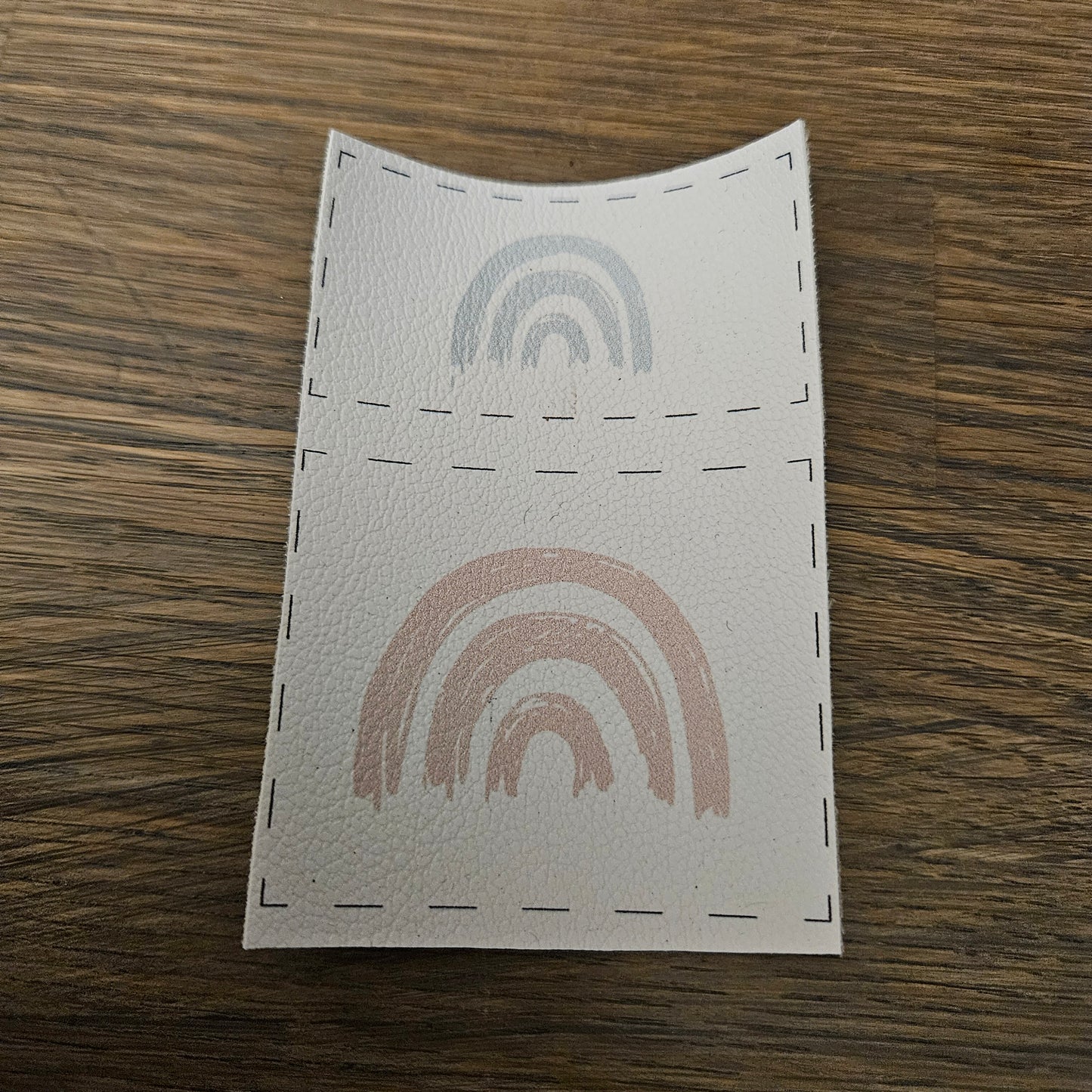 Kunstlederlabel Set - Regenbogen mint