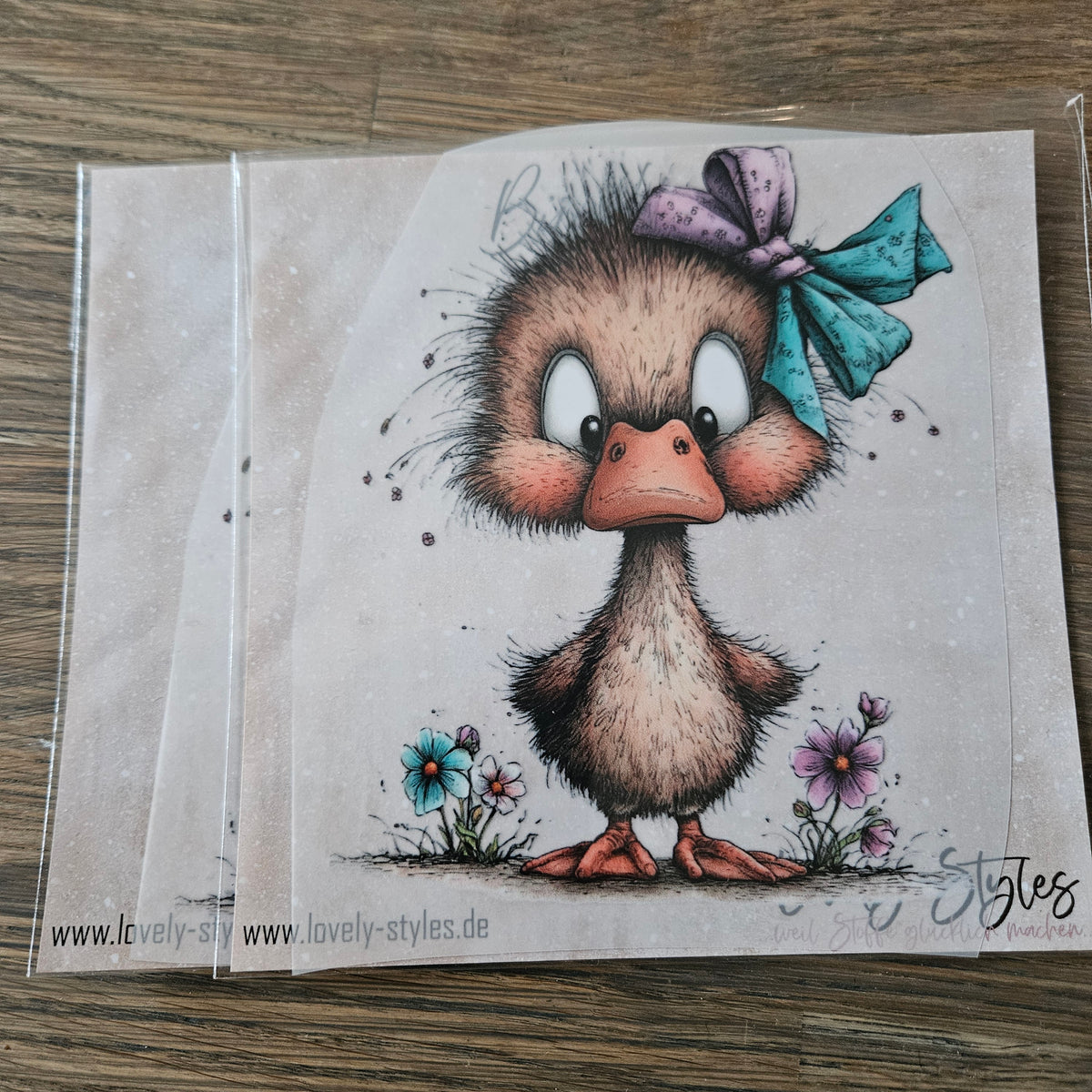 Bügelbild - Ente ca. 15cm