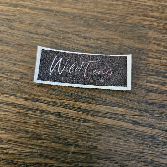 Kunstlederlabel - WildFang Braun/Pink