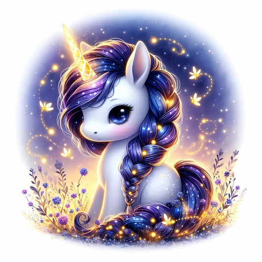 Auktion - Bügelbild - Einhorn Sparkle 16 - 15cm