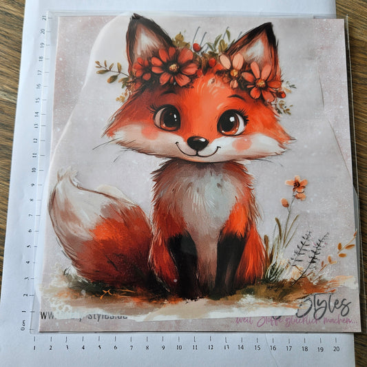 Bügelbild - Süßer Fuchs ca. 20cm