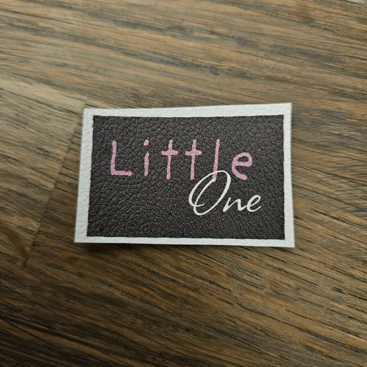 Kunstlederlabel - LittleOne Dunkelbraun/Rosa