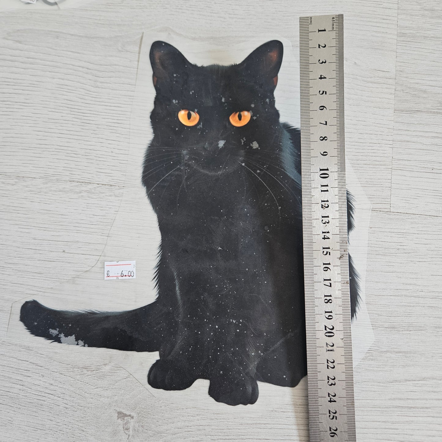 Bügelbild - Schwarze Katze ca. 25cm