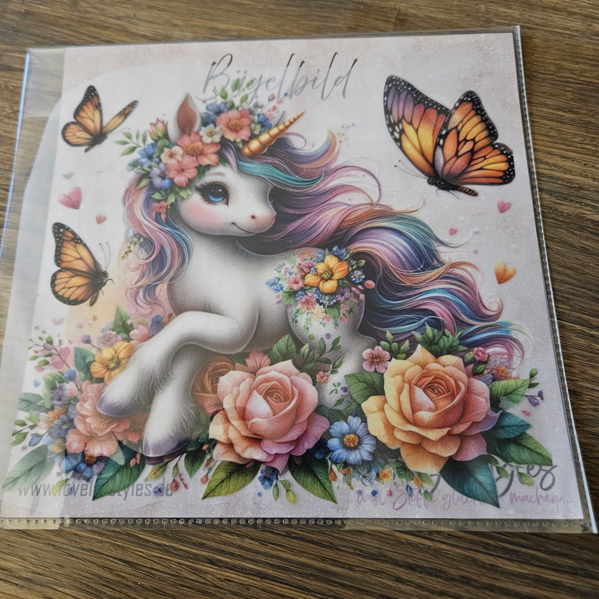Bügelbild - Einhorn ca. 20cm