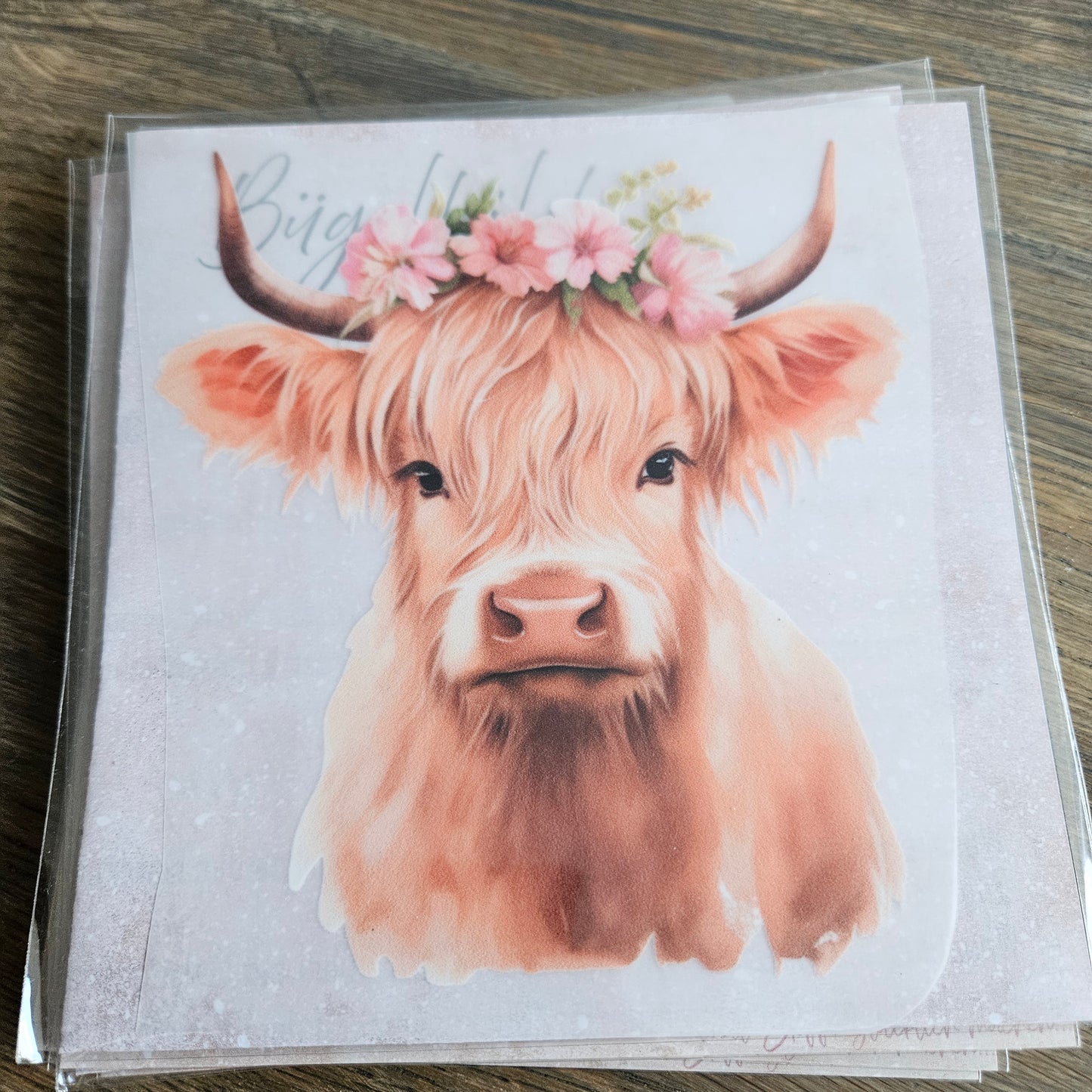 Bügelbild - Highland Kuh ca. 15cm