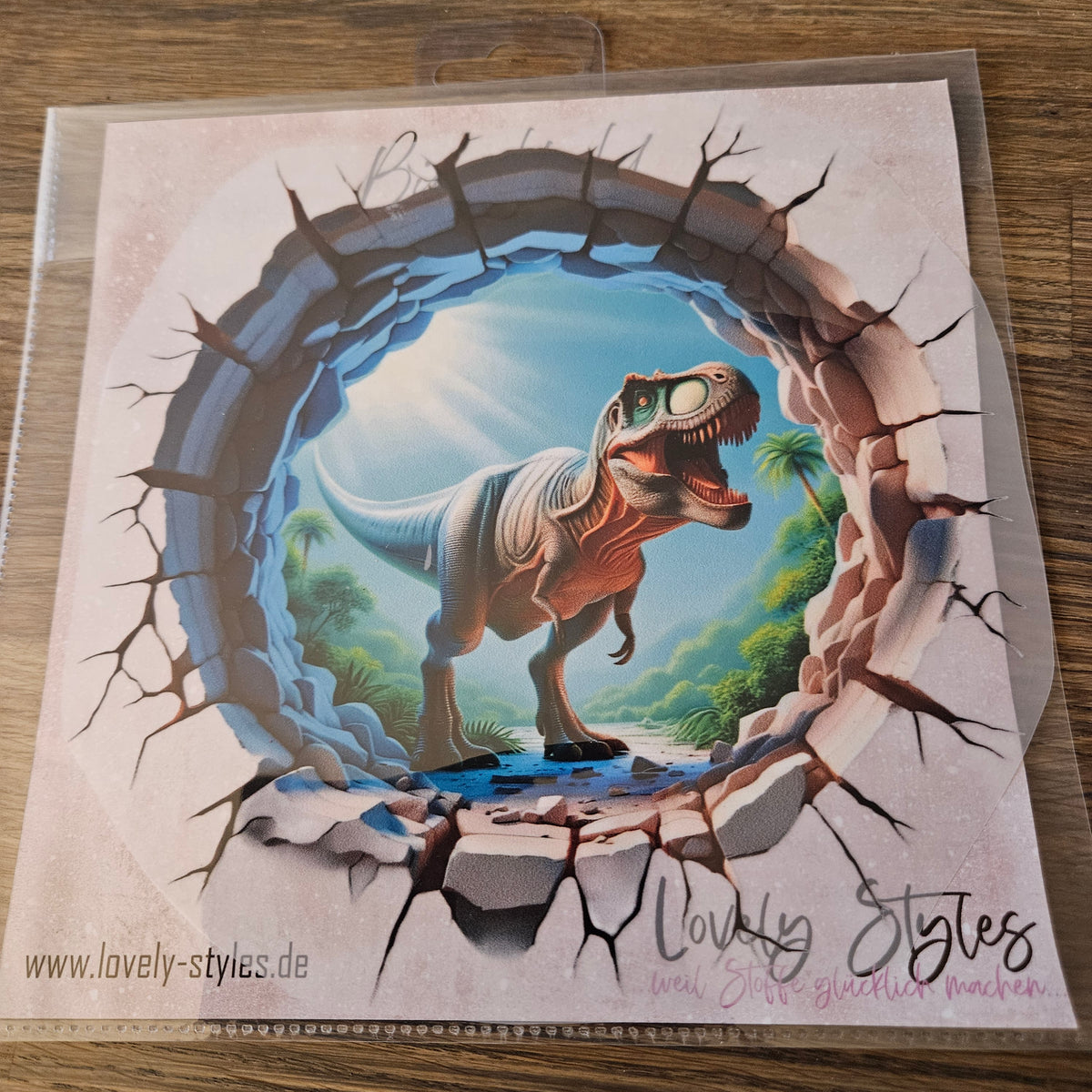 Bügelbild - Dino ca. 20cm