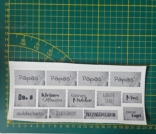 Kunstlederlabel Set - Papas Mädchen