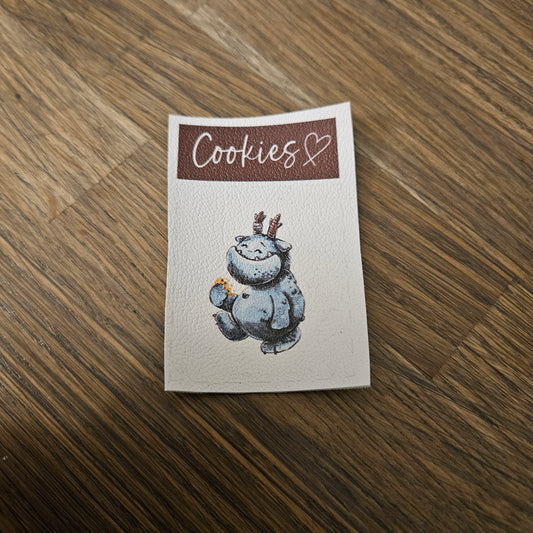 Kunstlederlabel Set - Cookie Monster