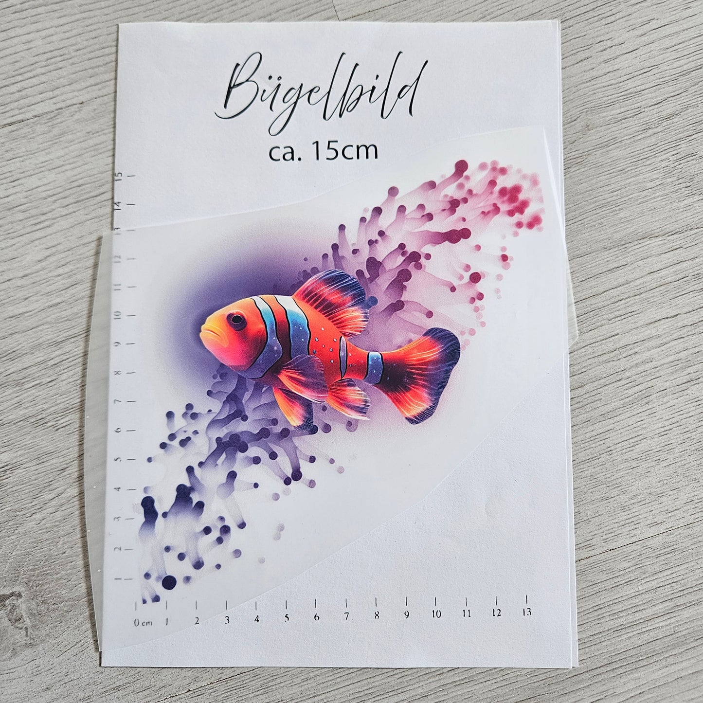 Bügelbild - Clownfisch ca. 15cm