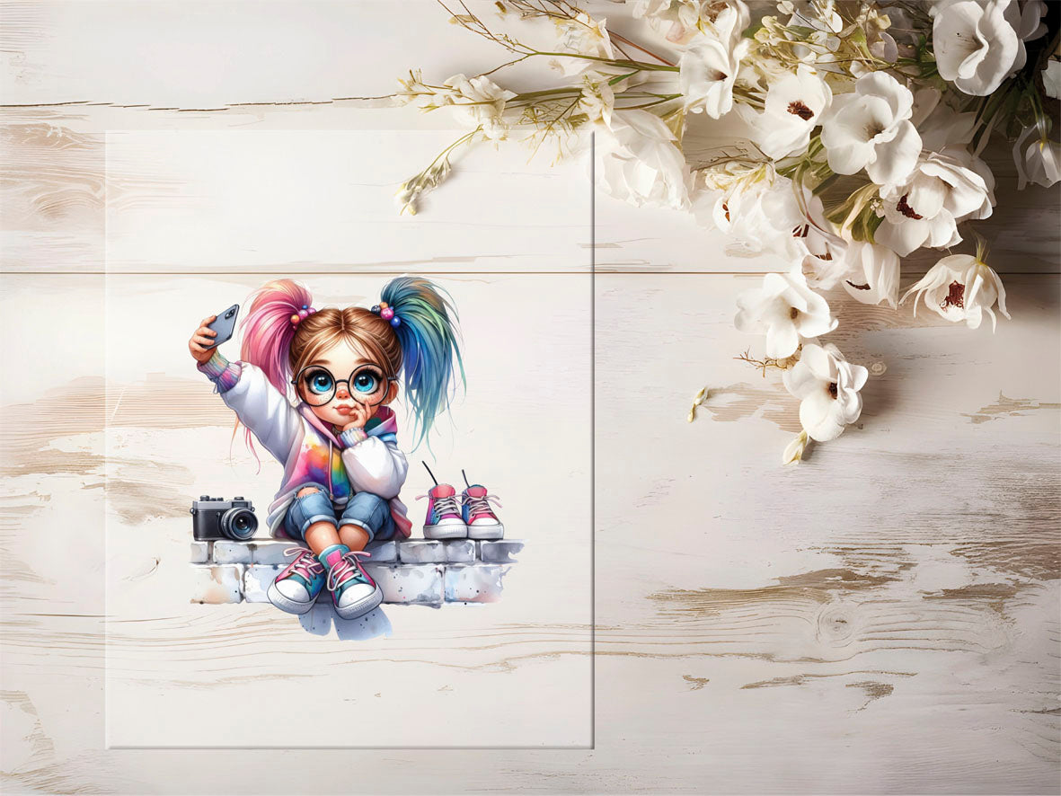 Bügelbild - Selfie Girl #1526