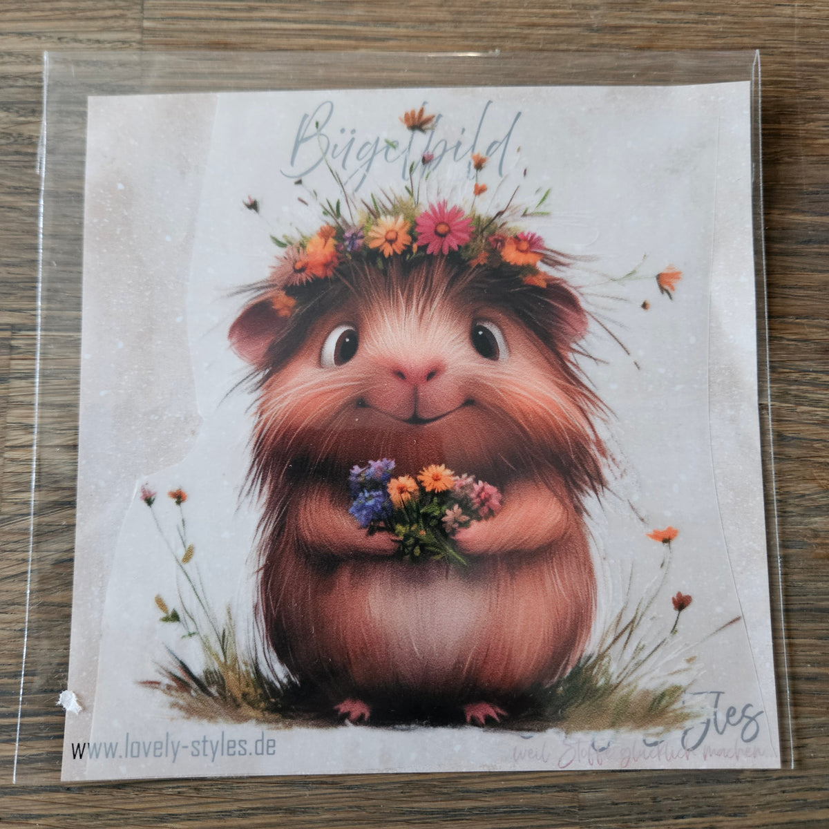 Bügelbild - Meerschweinchen ca. 15cm