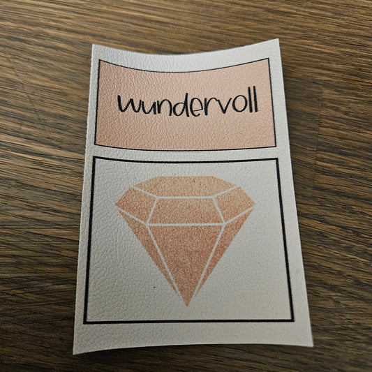 Kunstlederlabel Set - Wundervoll