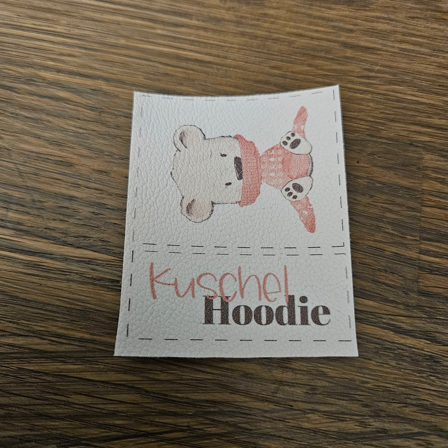 Kunstlederlabel Set - Kuschelhoodie Rosa