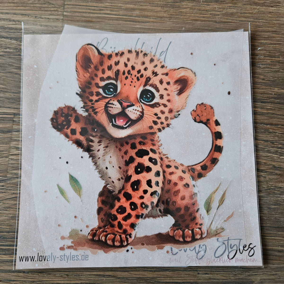 Bügelbild - Leopard ca. 15cm