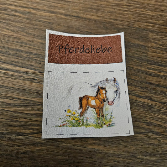Kunstlederlabel Set - Pferdeliebe