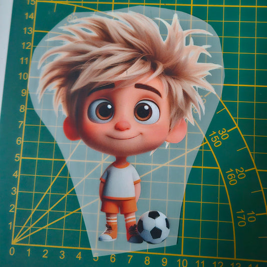 Bügelbild - Kleiner Fußballer Blond ca. 14cm