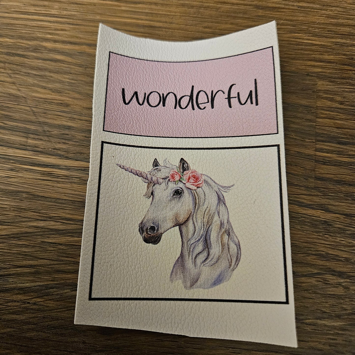 Kunstlederlabel Set - Wonderful Unicorn