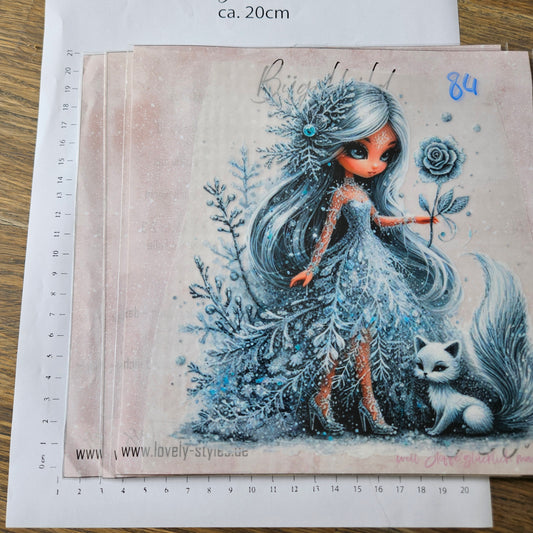 Bügelbild - Schneeprinzessin ca. 20cm