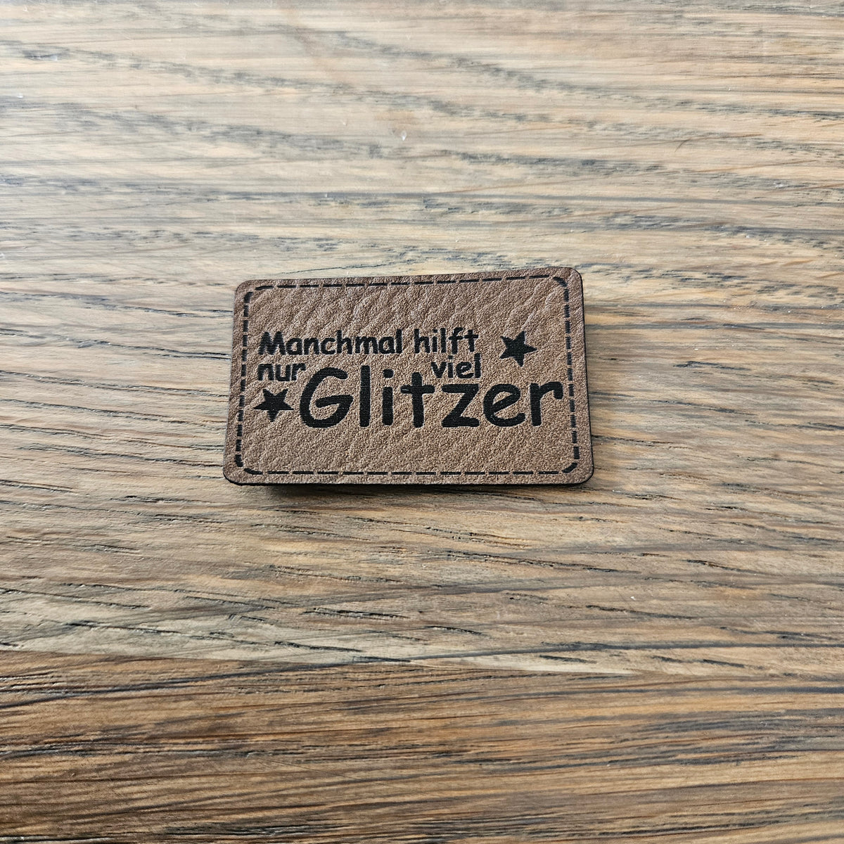 Patch - 4x2cm - Manchmal hilft nur viel Glitzer