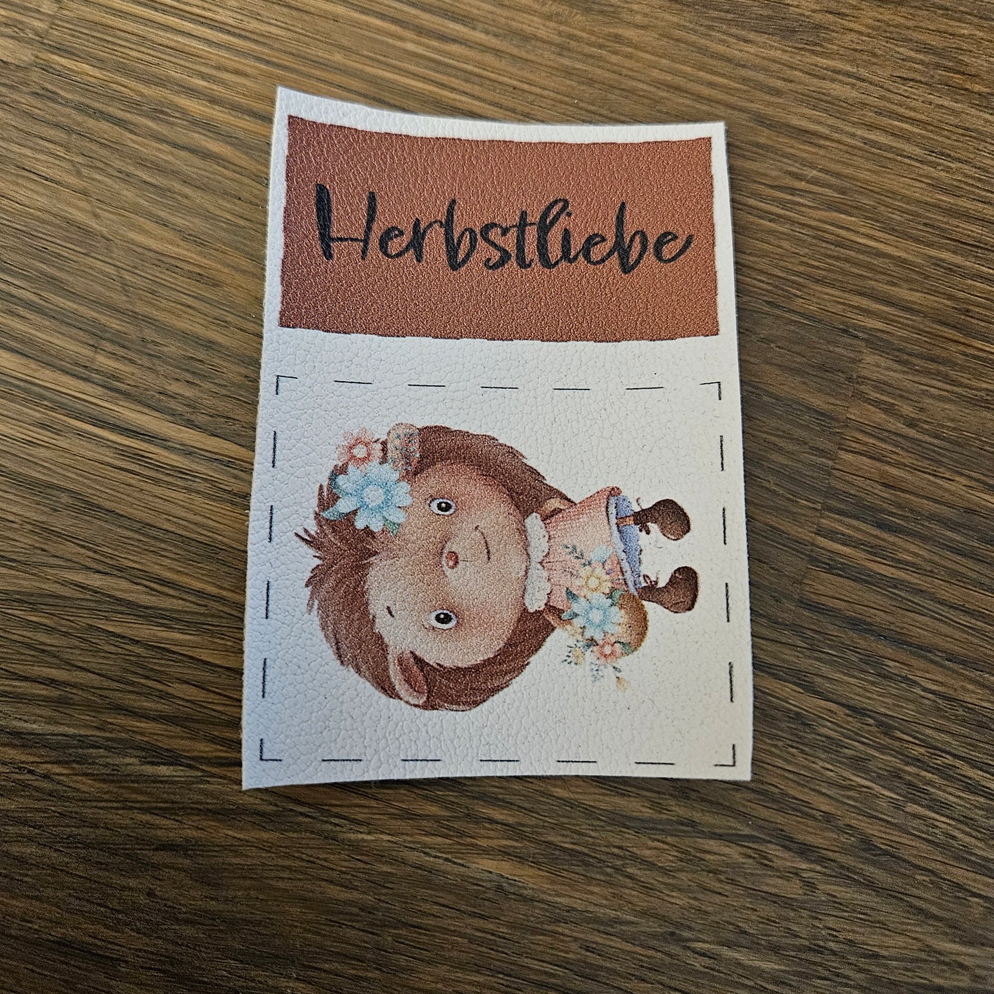 Kunstlederlabel Set - Herbstliebe Igel