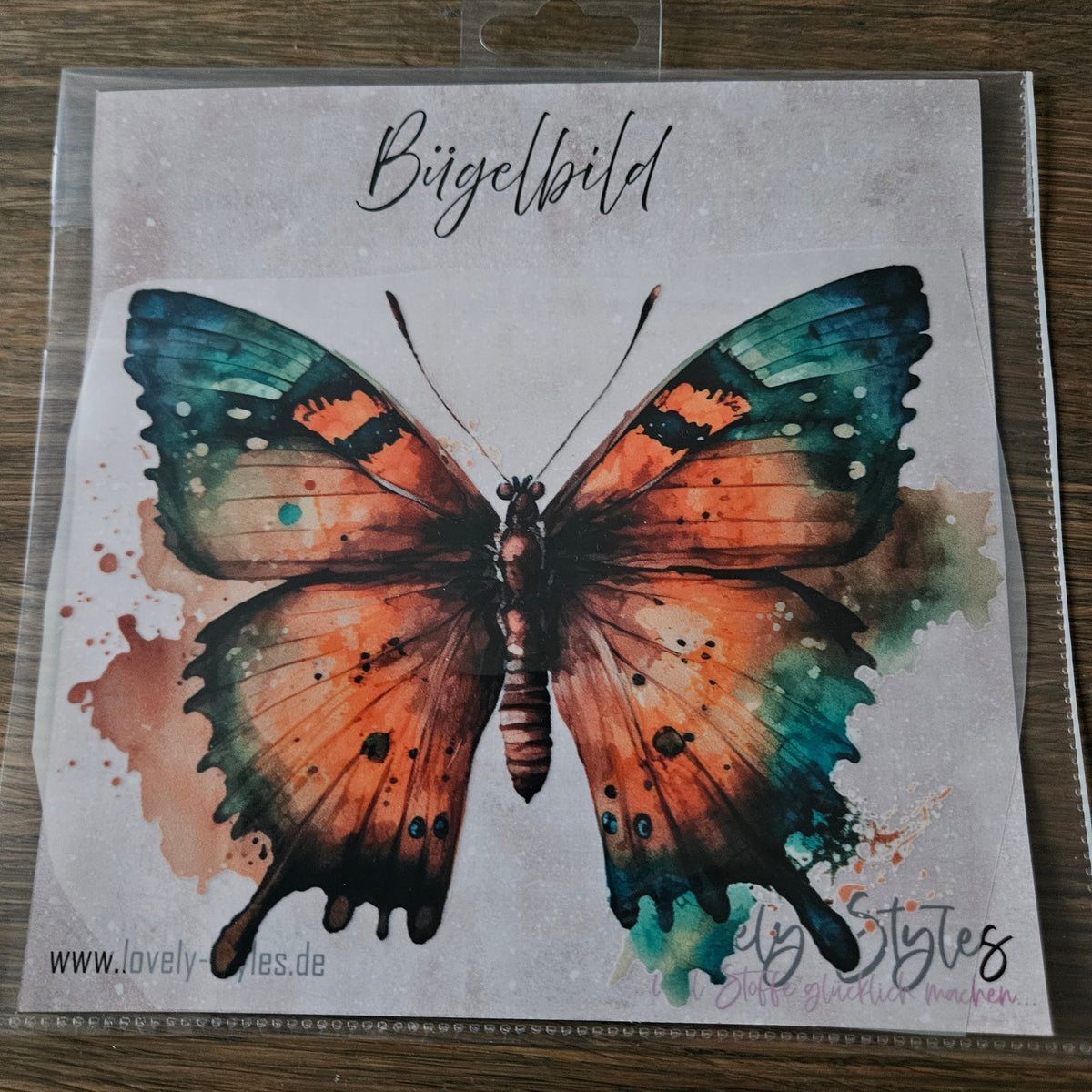 Bügelbild - Schmetterling ca. 20cm