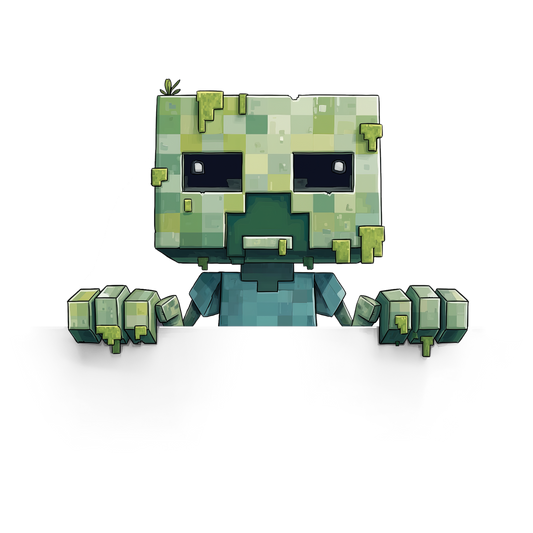 Auktion - Bügelbild - Pixel World Zombie 1 - 20cm