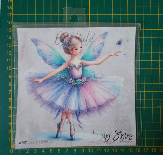 Bügelbild - Fee Lila ca. 15cm