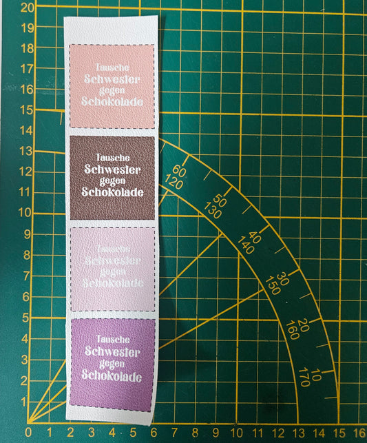Kunstlederlabel Set - Tauschen Schwester Rosa