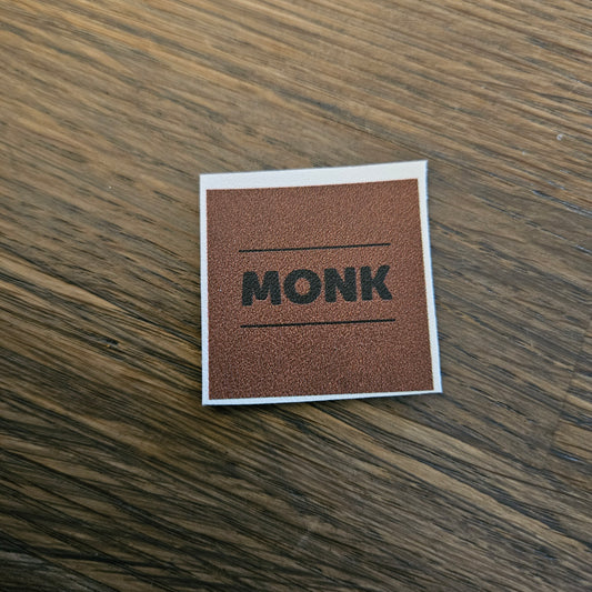 Kunstlederlabel - Monk Braun