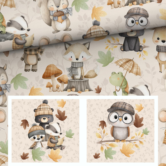 Sommersweat - Herbsttiere Beige