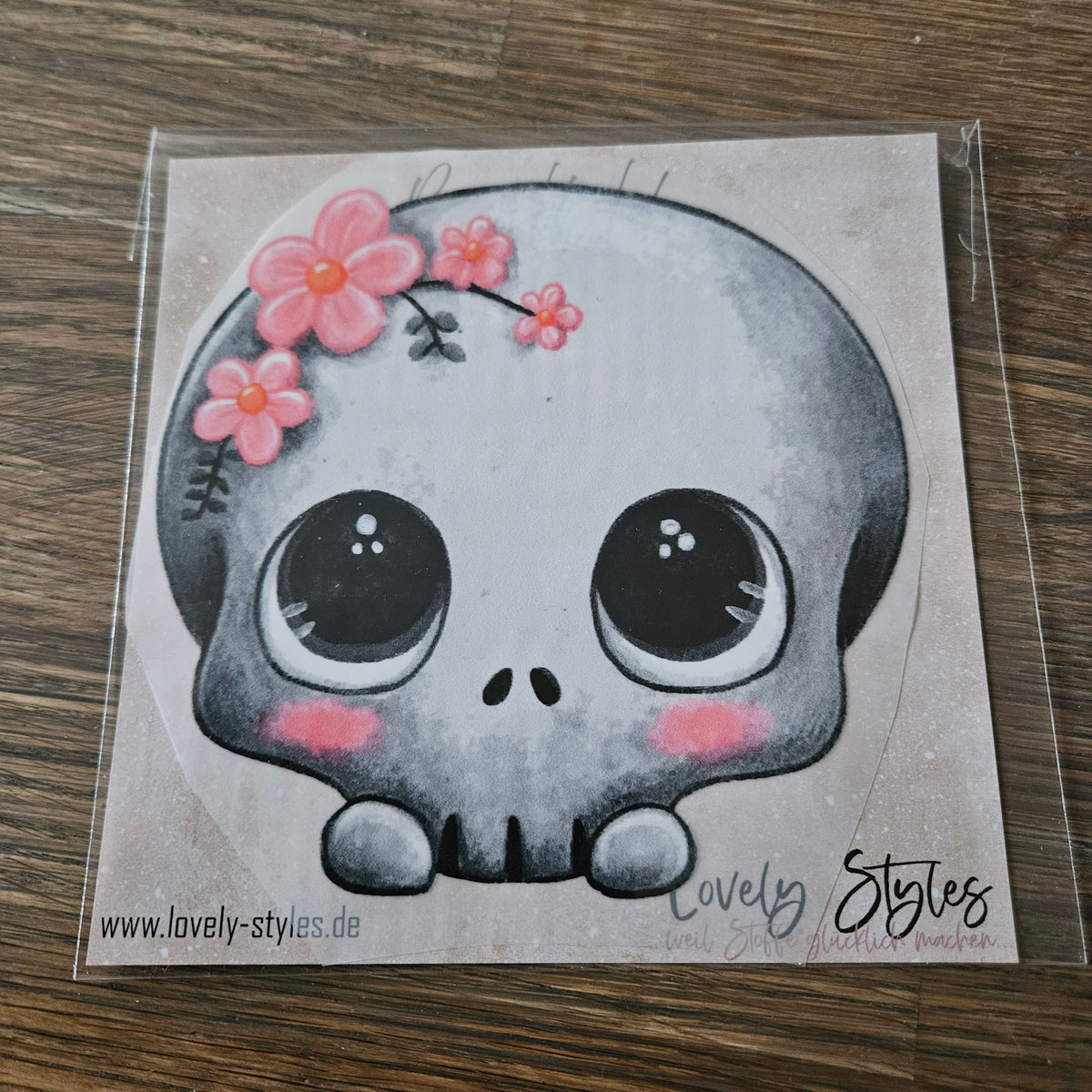 Bügelbild - Totenkopf ca. 15cm