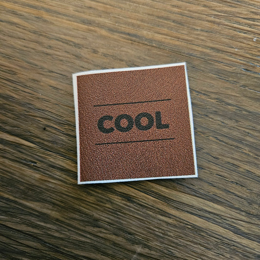 Kunstlederlabel - Cool Braun