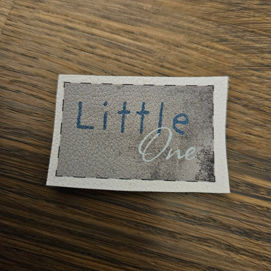 Kunstlederlabel - LittleOne Grau/Petrol