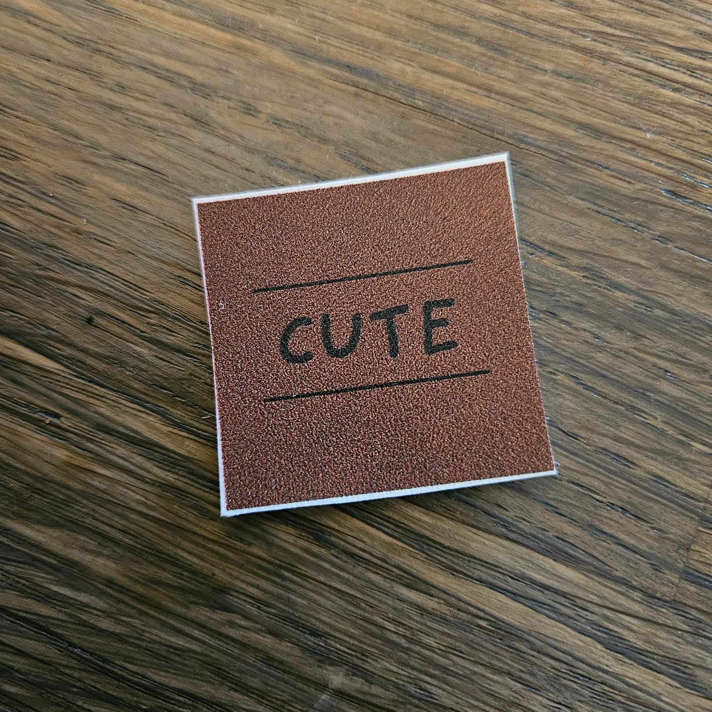 Kunstlederlabel - Cute Braun