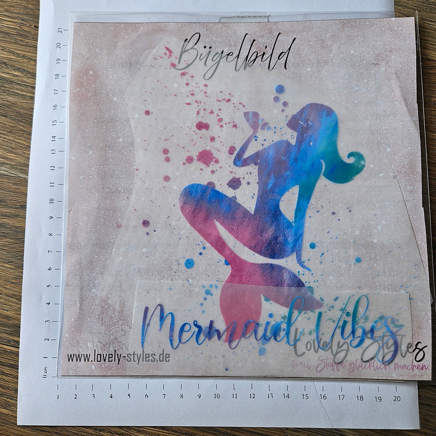 Bügelbild - Meerjungfrau Set ca. 20cm