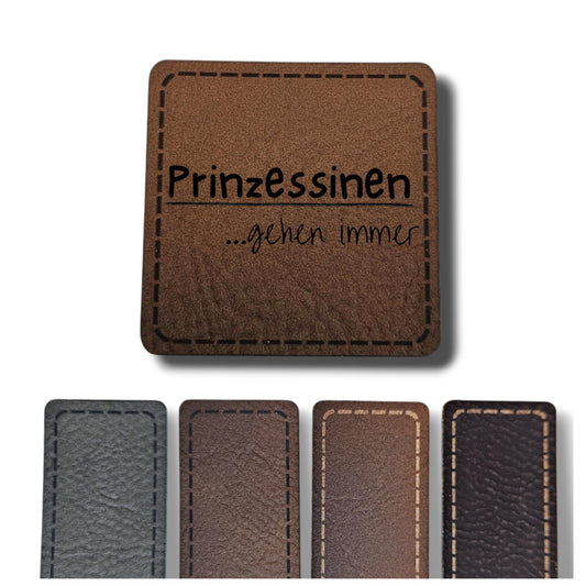 Kunstleder Patch - Prinzessinen...gehen immer