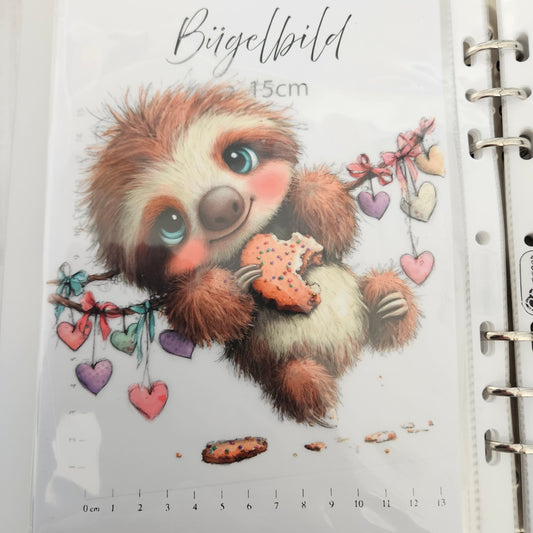 Bügelbild - Süßes Faultier ca. 15cm