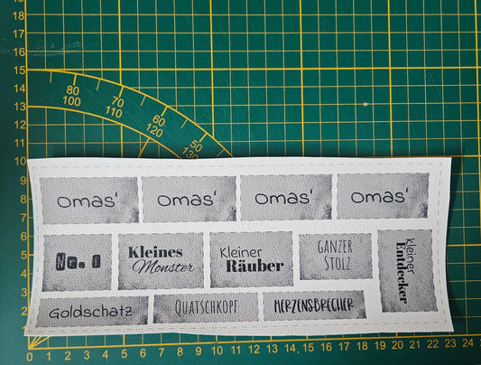Kunstlederlabel Set - Omas Junge