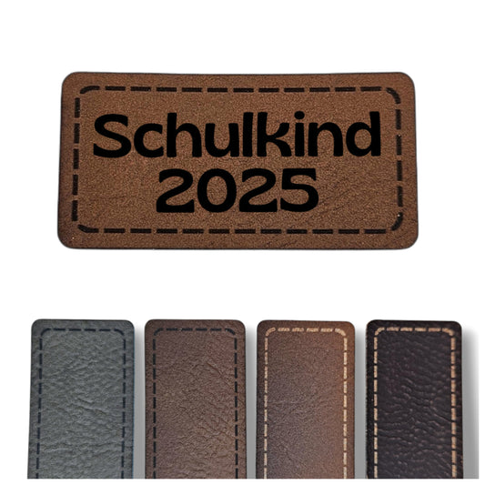 Kunstleder Patch - Rechteck - Schulkind 2025
